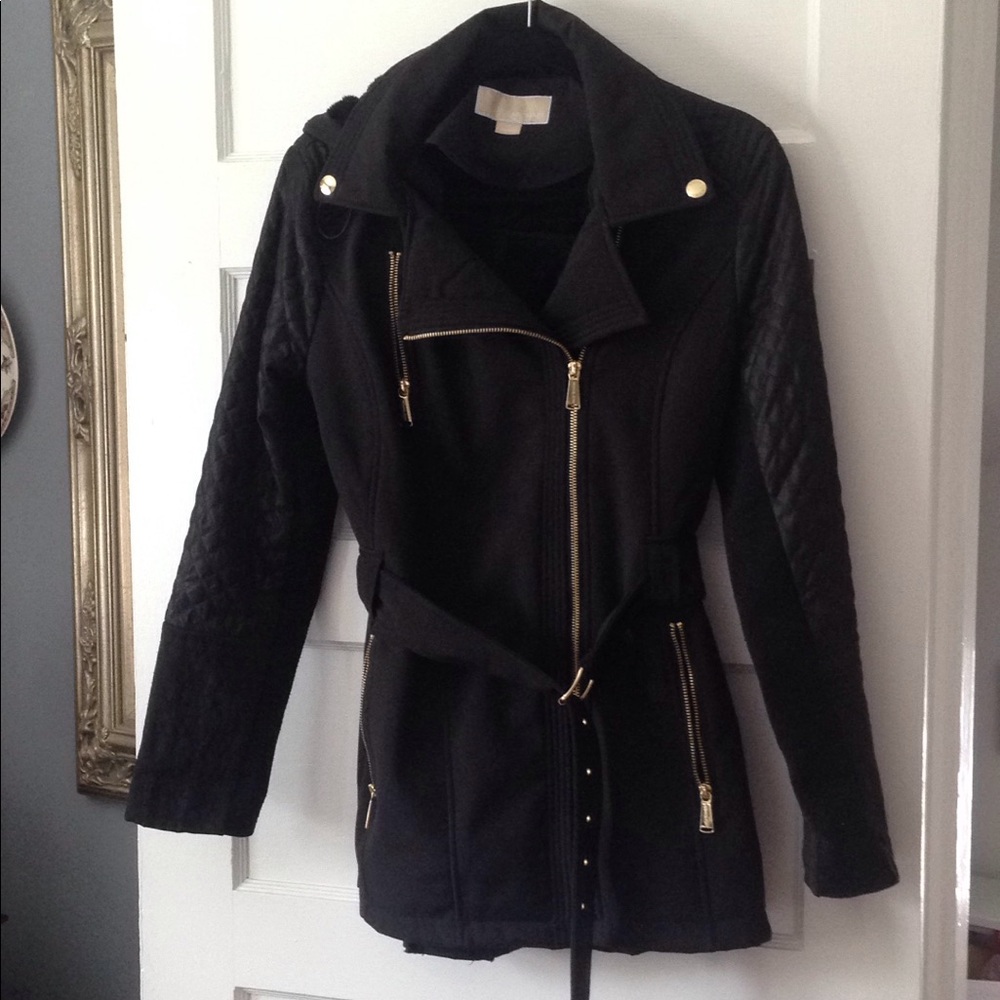 Michael Kors black Winter Coat with gold